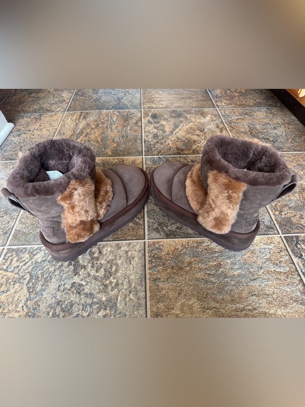 NEW!!! UGG Women's Classic Chillapeak Boots- Burnt Cedar Brown/Tan, Women’s 7